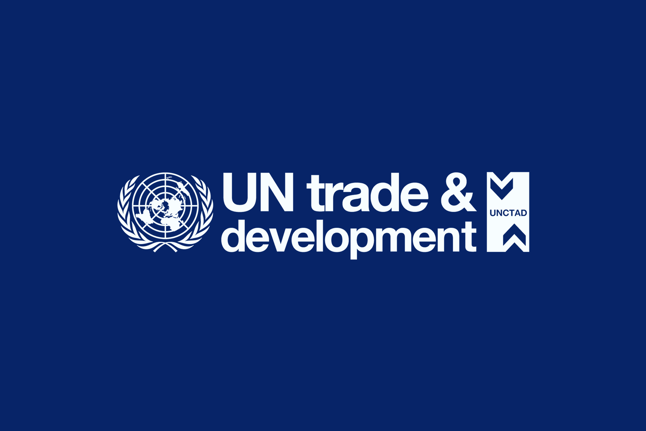 UN Trade and Development UNCTAD logo on a dark blue background